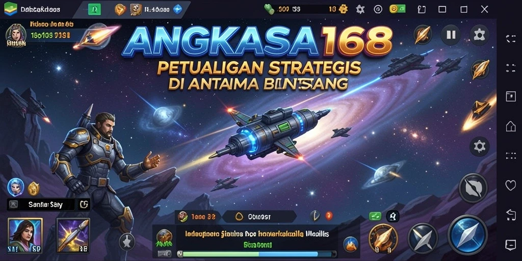 Tampilan penuh aksi dari pertempuran luar angkasa di ANGKASA168.