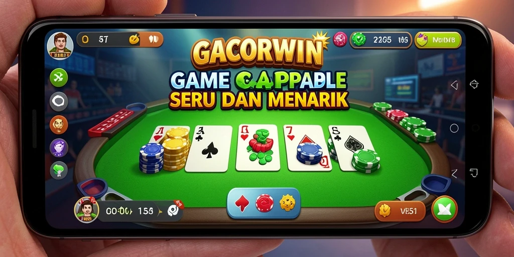 Tampilan game Gaple yang penuh warna dan menarik di GACORWIN.