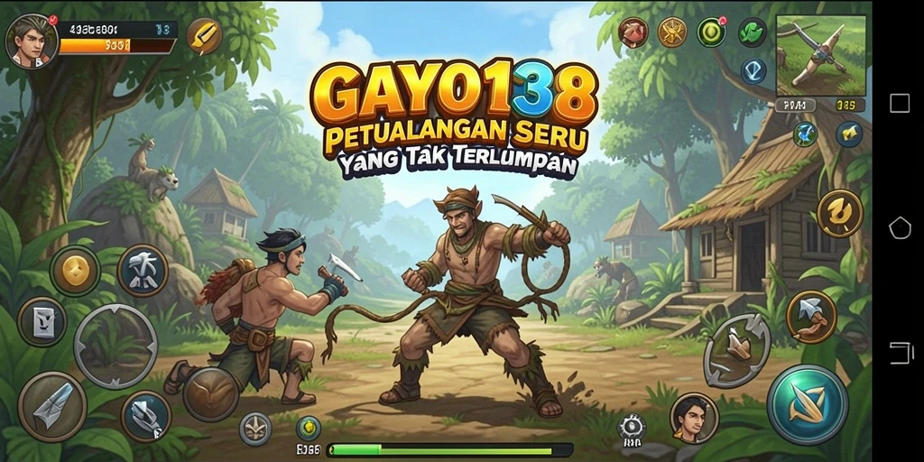 Gameplay GAYO138 menampilkan karakter menjelajahi dunia petualangan yang menakjubkan.