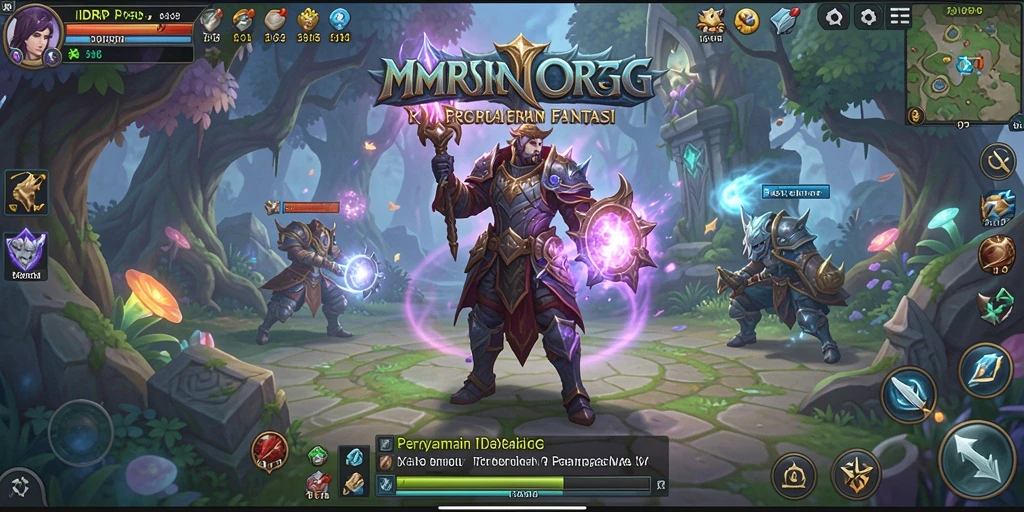 Screenshot aksi seru dalam game MMORPG IDRRP yang menampilkan pertempuran epik.