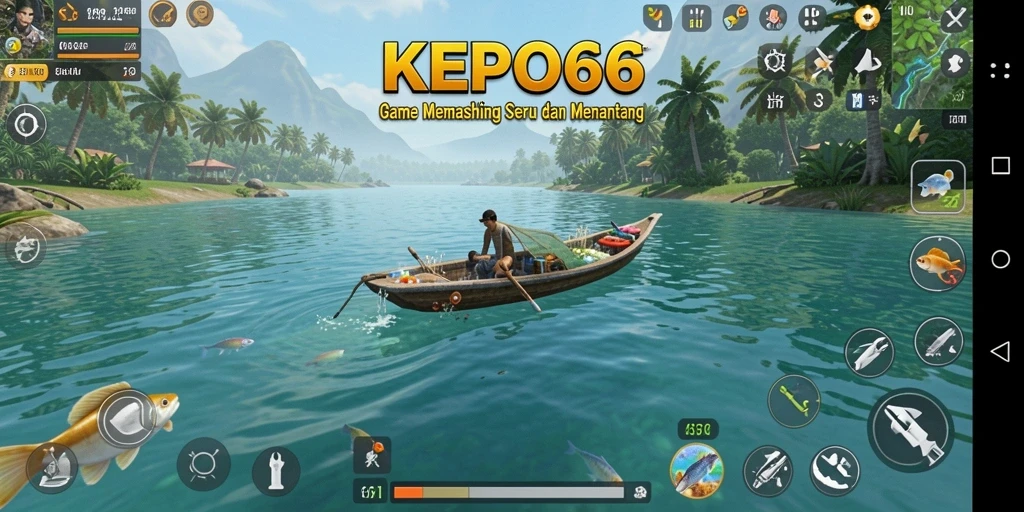 Tampilan gameplay KEPO66 dengan aksi memancing yang seru.