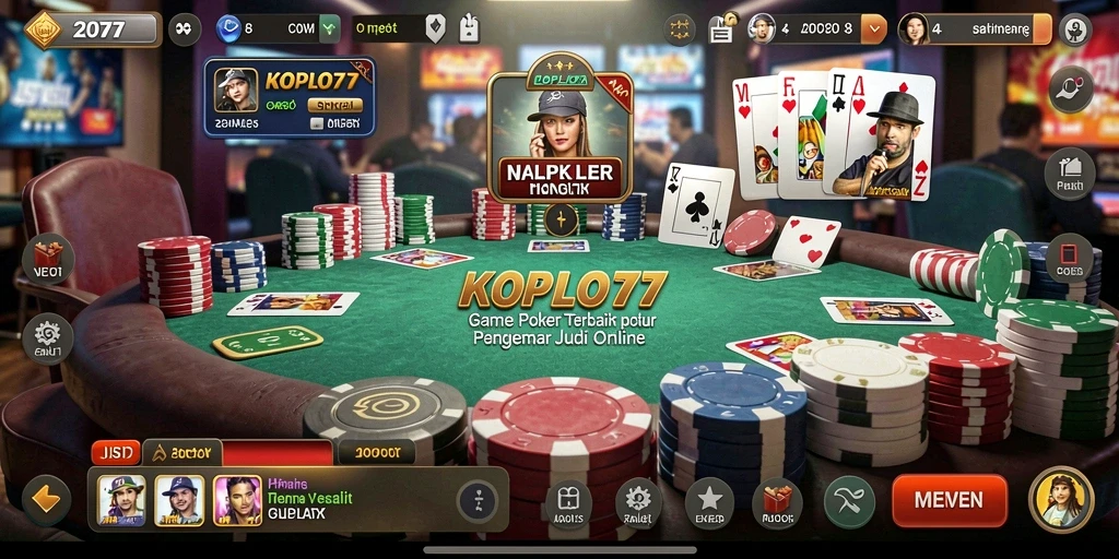 Tampilan menarik dari gameplay Poker di KOPLO77