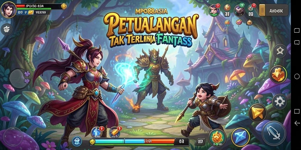 Tampilan gameplay seru di dunia petualangan MPO88ASIA.