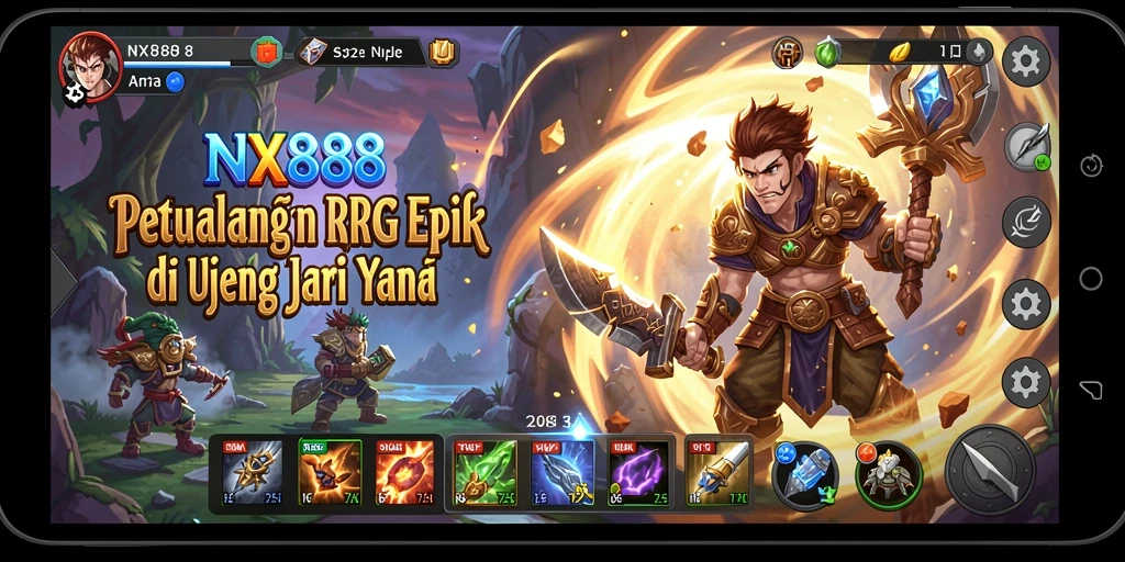 Gameplay NX888 yang menakjubkan dalam suasana RPG yang seru.