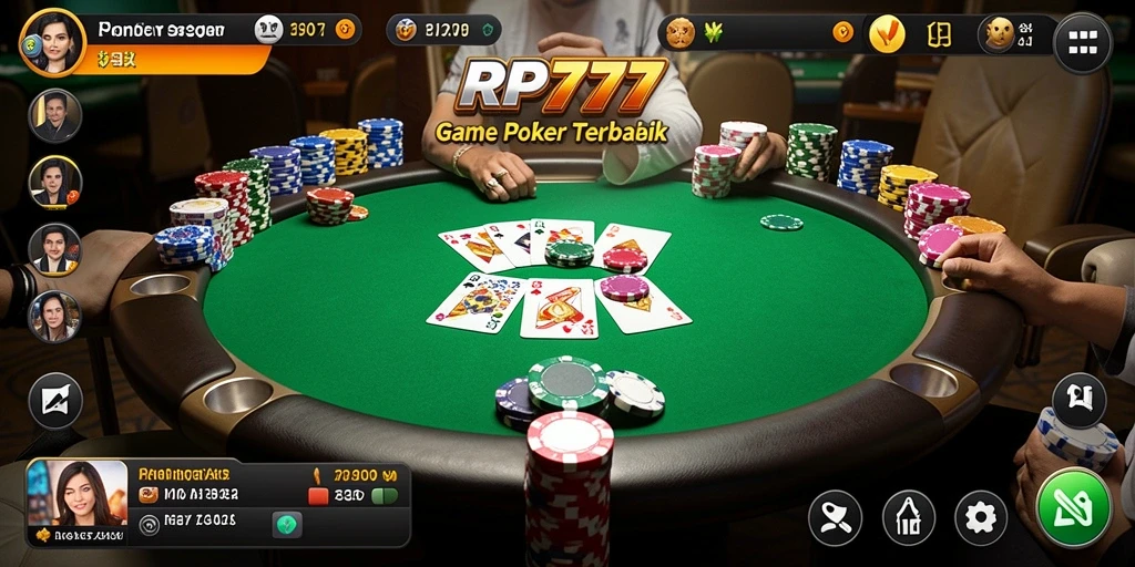 Screenshot RP777 menampilkan gameplay seru dan interaksi pemain dalam permainan Poker.