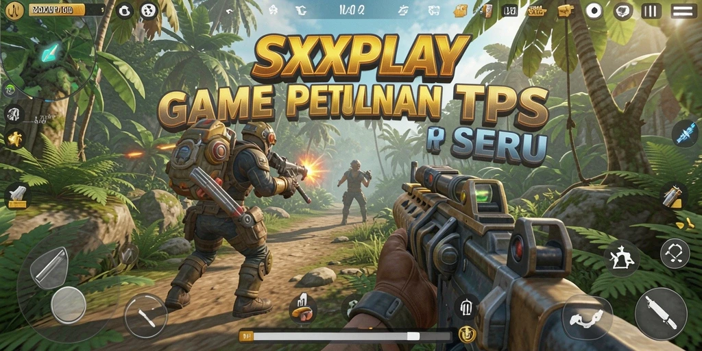 Tampilan gameplay mendebarkan dalam SXXPLAY di arena TPS.