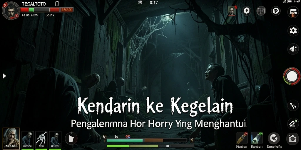 Gameplay TEGALTOTO dengan suasana menyeramkan yang menghantui.